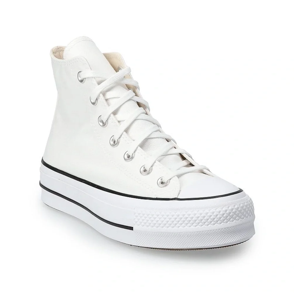 #10 Converse Chuck Taylor All Star High Top Lift Platform Sneakers Shoes Size 8